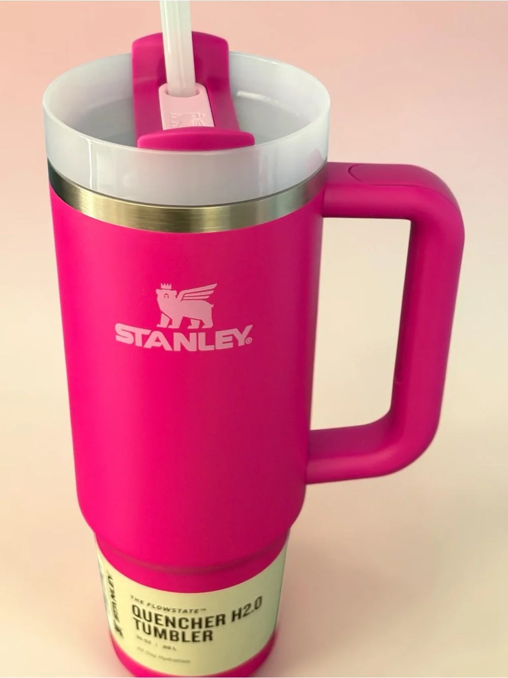 Stanley 30oz handle tumbler-BOOT & straw pack topper-ViOLET Blossom-HOT PiNK-NEW - Picture 8 of 10